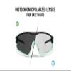 Bertoni Sport Sunglasses Polarized Photochromic Cycling MTB w. Prescription Carrier QUASAR (Black-Aquamarine/Photochromic Polarized) view 2