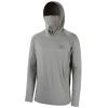 BASSDASH UPF 50+ Mens Long Sleeve Fishing Shirt with Mask UV Neck Gaiter Hoodie Ash Grey view 1