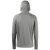 BASSDASH UPF 50+ Mens Long Sleeve Fishing Shirt with Mask UV Neck Gaiter Hoodie Ash Grey view 2