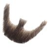 Qiureva Fake Mustache Fake Beard Realistic 100% Human Hair Full Hand Tied Goatee False Beards Lace Invisible Fake Mustache for Halloween Dressing Men Makeup Entertainment/Drama/Party/Movie Brown view 3
