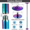 PRIOR FITNESS Premium Dance Pole Removable 45mm Spinning & Static Dancing Pole Heavy-Duty Steel Pole Dancing Pole, Adjustable Height Professional Grade Excellent for Home Exercise Club Gym Colorful view 2