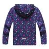 BINPAW Girls Lightweight Softshell Windbreaker Jacket Cartoon Printting Hooded Outerwear, Purple star, 10-12 Years/Tag 150 view 2