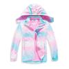 BINPAW Girls Lightweight Softshell Windbreaker Jacket Cartoon Printting Hooded Outerwear, Light pink, 10-12 Years/Tag 150 view 1