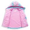 BINPAW Girls Lightweight Softshell Windbreaker Jacket Cartoon Printting Hooded Outerwear, Light pink, 10-12 Years/Tag 150 view 3