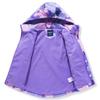 BINPAW Girls Lightweight Softshell Windbreaker Jacket Cartoon Printting Hooded Outerwear, Purple animal, 8-9 Years/Tag 140 view 3