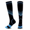 WSYKC Compression Socks, Blue and Black Striped Compression Socks, Outdoor Sports Tube Socks, Socks Suitable for People Who Exercise or Stand for a Long Time L/XL view 1