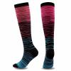 WSYKC Compression Socks, Gradient Stripe Compression Socks, Unisex Outdoor Sports Tube Socks, Socks Suitable for People Who Exercise or Stand for a Long Time S/M view 1