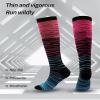 WSYKC Compression Socks, Gradient Stripe Compression Socks, Unisex Outdoor Sports Tube Socks, Socks Suitable for People Who Exercise or Stand for a Long Time S/M view 2