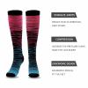 WSYKC Compression Socks, Gradient Stripe Compression Socks, Unisex Outdoor Sports Tube Socks, Socks Suitable for People Who Exercise or Stand for a Long Time S/M view 3