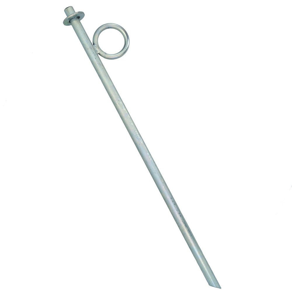 AB Tools Heavy Canal Mooring Iron Peg Full Ring Galvanised Pin Cleat Anchor River Boat
