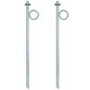 AB Tools 2 Pack Heavy Canal Mooring Iron Peg Ring Galvanised Pin Cleat Anchor River Boat view 1