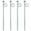AB Tools 4 Pack Heavy Canal Mooring Iron Peg Ring Galvanised Pin Cleat Anchor River Boat view 1