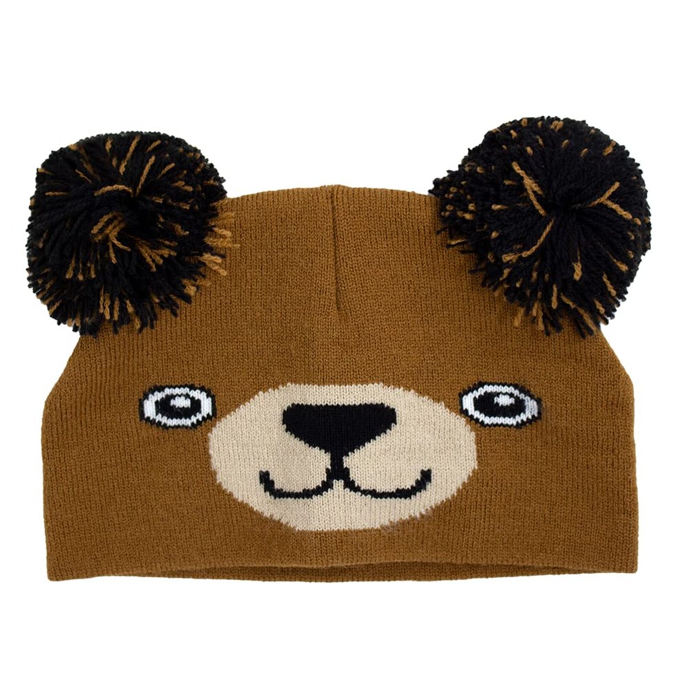 Arctic Gear Made in The USA Infant Specialty Hats Brown Bear with Double Poms