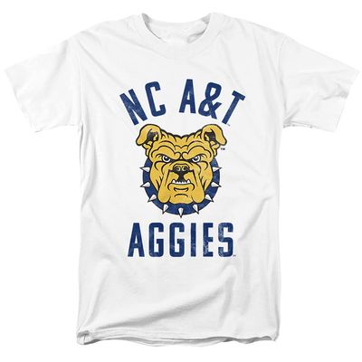 North Carolina A&T State University Official Aggies Logo Unisex Adult T Shirt,White, 5X-Large