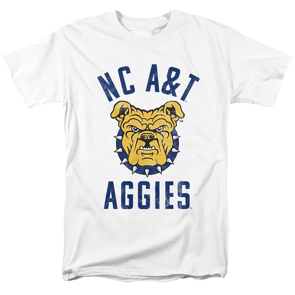 North Carolina A&T State University Official Aggies Logo Unisex Adult T Shirt,White, 5X-Large