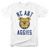 North Carolina A&T State University Official Aggies Logo Unisex Adult T Shirt,White, 5X-Large view 1