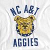 North Carolina A&T State University Official Aggies Logo Unisex Adult T Shirt,White, 5X-Large view 2