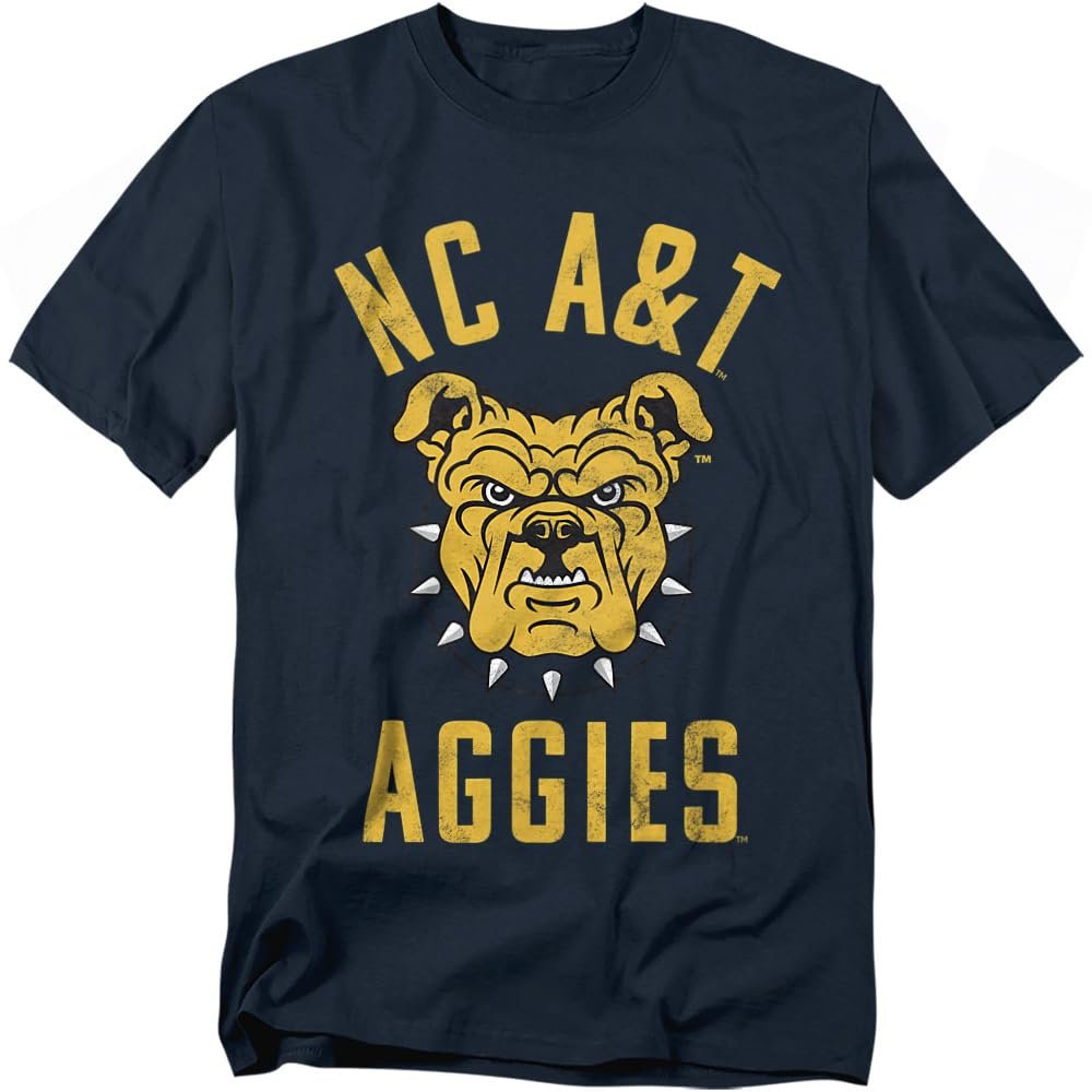 North Carolina A&T State University Official Aggies Logo Unisex Adult T Shirt,Navy, 5X-Large