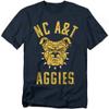 North Carolina A&T State University Official Aggies Logo Unisex Adult T Shirt,Navy, 5X-Large view 1