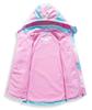 BINPAW Girls Lightweight Softshell Windbreaker Jacket Cartoon Printting Hooded Outerwear, Light pink, 6-7 Years/Tag 120 view 3