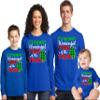 It's The Most Wonderful Time of The Year Christmas Matching Family Youth Boy Girl Long Sleeve Shirt Royal view 2