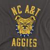 North Carolina A&T State University Official Aggies Logo Unisex Adult T Shirt,Charcoal, 5X-Large view 2
