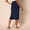 Amazon Essentials Women's Pull-On Knit Midi Skirt (Available in Plus Size), Navy, 2X view 2