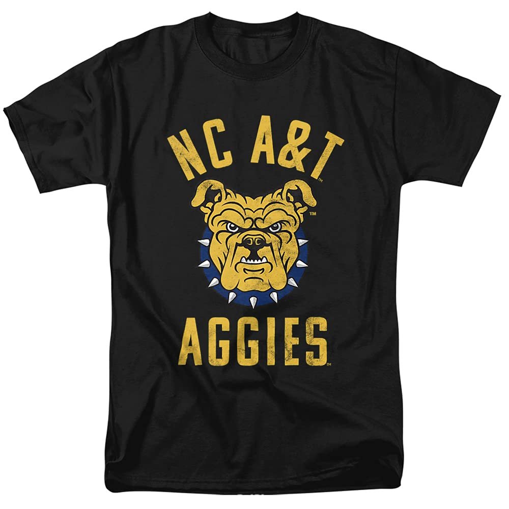North Carolina A&T State University Official Aggies Logo Unisex Adult T Shirt,Black, 5X-Large