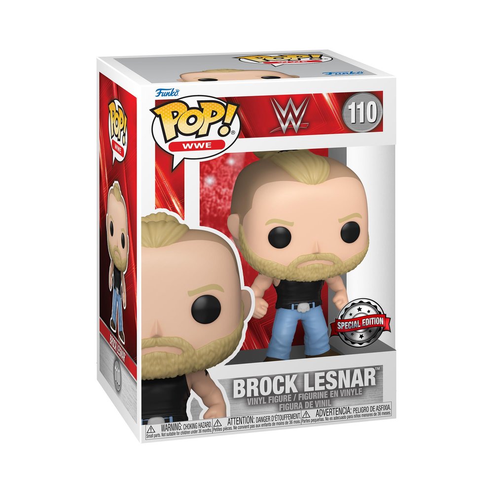 Funko Pop WWE: Brock Lesnar - Amazon Exclusive - Collectable Vinyl Figure - Gift Idea - Official Merchandise - Toys for Kids & Adults - Sports Fans - Model Figure for Collectors and Display