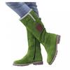 Bcshiye Women's Mid Calf Winter Snow Boots Chunky Low Heel Round Toe Warm Ankle Booties Lined Knee High Boots view 1