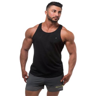 Jed North Men's Quick Dry Microfiber Bodybuilding Stringer Tank Top Y-Back Racerback,Black,XXX-Large