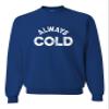 Go All Out 3X-Large Royal Adult Always Cold Funny But True Sweatshirt Crewneck view 2