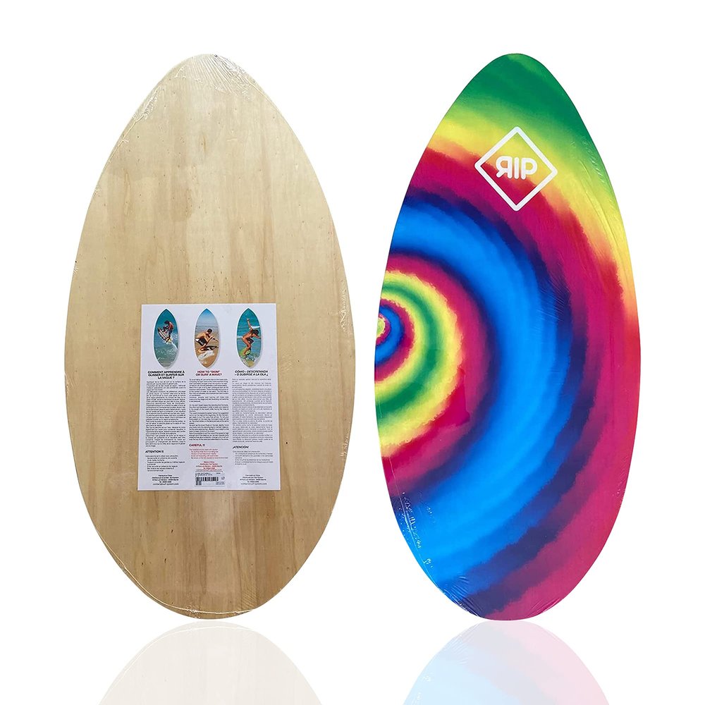 RIP 41" Tie Dye Wooden Skimboard
