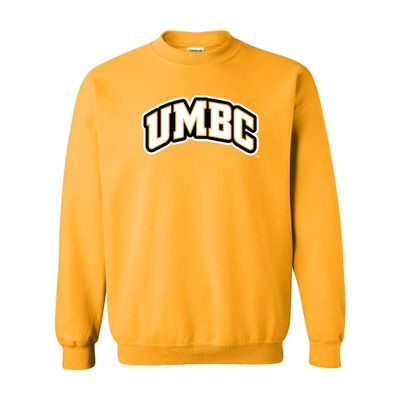 UGP Campus Apparel AW01 - UMBC Retrievers Basic Block Crewneck Sweatshirt - 3X-Large - Gold