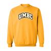 UGP Campus Apparel AW01 - UMBC Retrievers Basic Block Crewneck Sweatshirt - 3X-Large - Gold view 1
