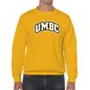 UGP Campus Apparel AW01 - UMBC Retrievers Basic Block Crewneck Sweatshirt - 3X-Large - Gold view 4