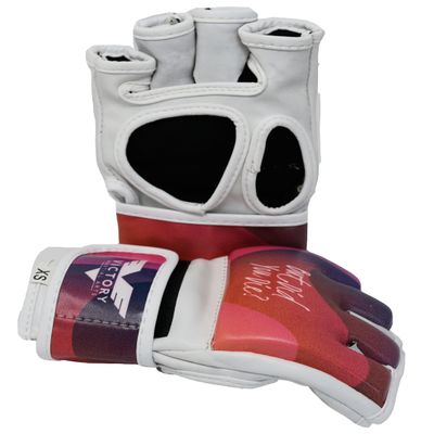 Women's MMA Gloves Boxing Gloves Synthetic Leather Fingerless Punching Bag Gloves for Kickboxing, Sparring, Muay Thai and Heavy Bag (XX-Small, But Did You Die)