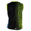 Social Paintball Sleeveless Jersey, Slime Green Blue with Mesh Sides (Medium) view 2