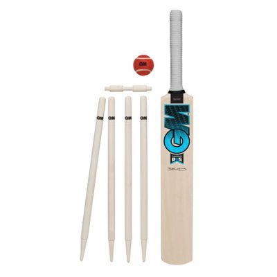 Gunn & Moore GM Young Gunn Wooden Cricket Bat and Stumps Set