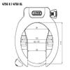 ABUS Frame Lock PRO Amparo 4750X NR - Bicycle Lock for Large Wheel Passage - Suitable for e-Bikes, Scooters and Bicycles - 8.5 mm - ABUS Security Level 9 - Black view 3