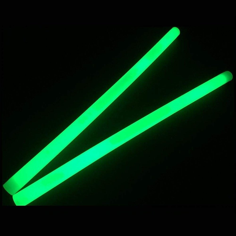Glow With Us 12" Green Industrial Grade Jumbo Light Sticks, 250 Count