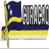 Curacao Flag Embroidered Cut-Out Patch, Approx. Size 1.75" x 4.75" view 1