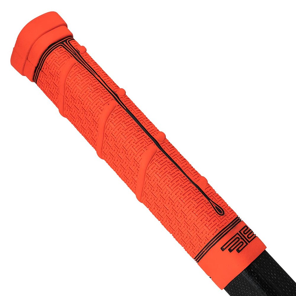 Buttendz Future Rubber Replacement Hockey Grip - Step Down Knob, Two-Tiered Player Knob with Twirl, Fits All Stick Sizes for Superior Control and Puck Feel (Fire, Black Drip)