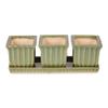 Accent Plus Green Square Ceramic Small Planter (Set of 3) view 1