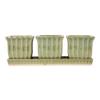 Accent Plus Green Square Ceramic Small Planter (Set of 3) view 2
