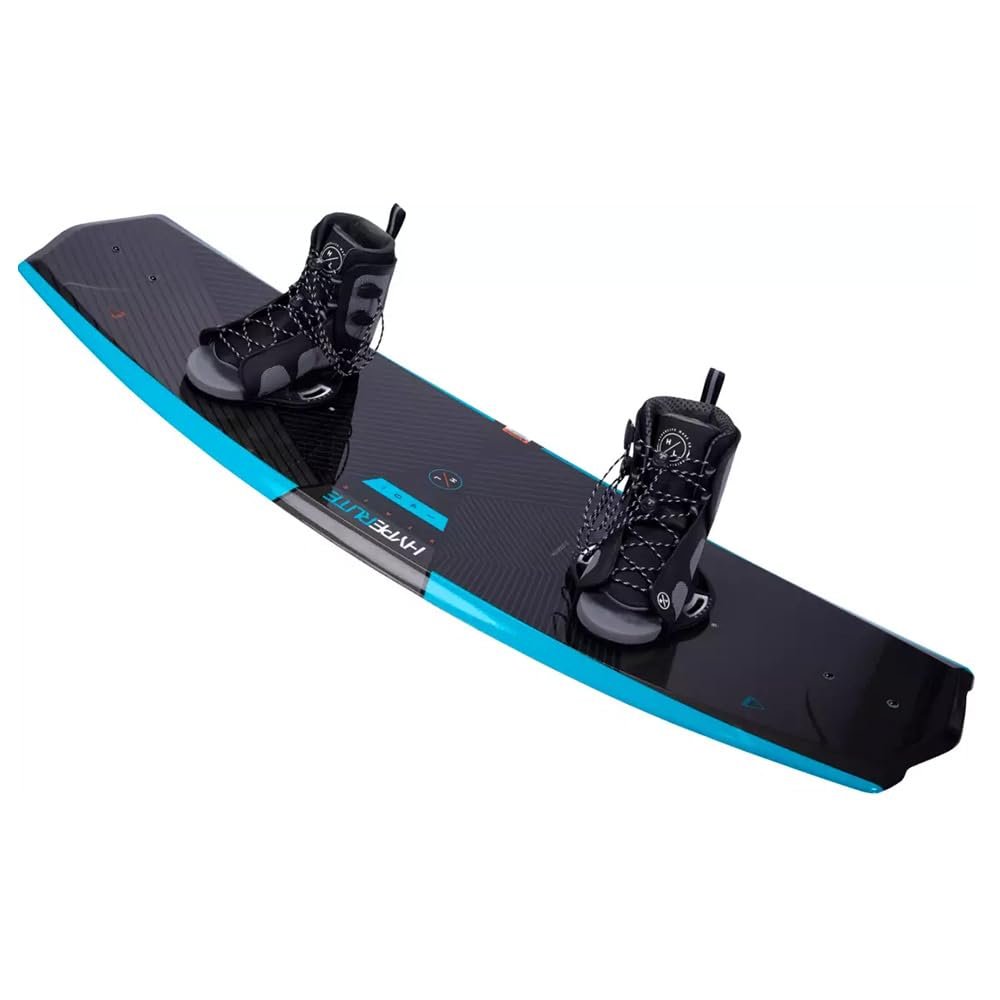 Hyperlite State 2.0 Wakeboard w/Frequency Bindings Mens Sz 140cm/(One Size) Black/Blue