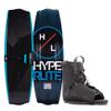 Hyperlite State 2.0 Wakeboard w/Frequency Bindings Mens Sz 140cm/(One Size) Black/Blue view 2