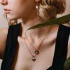 Amethyst Heart Shape Perfume Bottle Necklace, Essential Oil Diffuser Bottle Vial for Liquid view 4