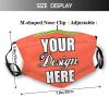 Custom Funny Face Masks Personalized Design Photo/Picture/Logo/Text Breathable Mouth Mask Balaclava 6 Filter Slot Reusable Face Cover for Unisex Men Women Tomato M40 view 3