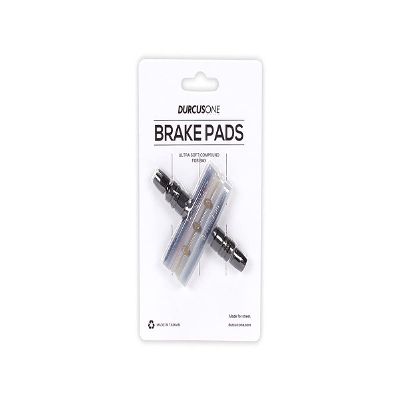DURCUS ONE - Brake Pads Super Soft Compound - Clear Brake Face Height: 0.6 inches (14 mm), Brake Face Width: 2.4 inches (60 mm)